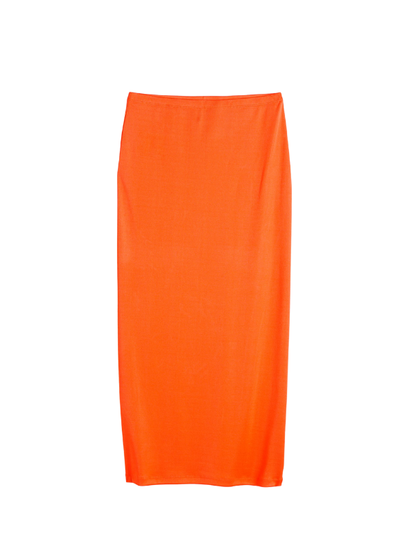 Orange trend SS22 - Ribbed skirt H&M